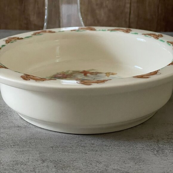 Royal Doulton Bunnykins Blast Off Rocket Launch Child's Vintage Cereal Bowl 6.5" - Picture 2 of 6